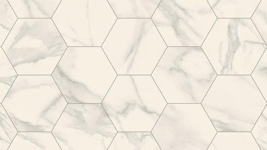 Marble Bianco Hexagon Grey Iconik 240, Grey Hexagon Vinyl Flooring